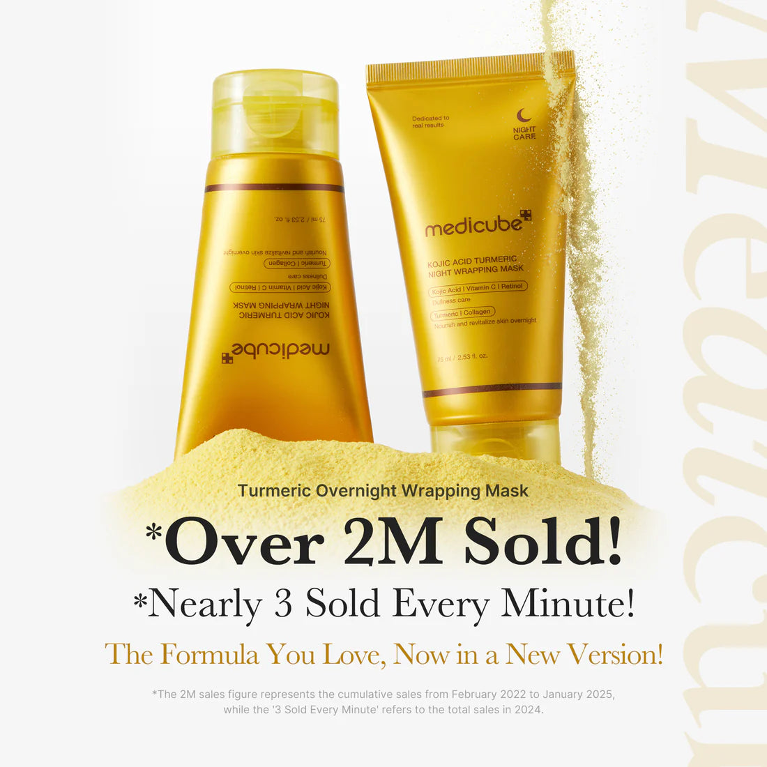 Medicube Kojic Acid Turmeric Overnight Wrapping Mask 75ml - JINAE