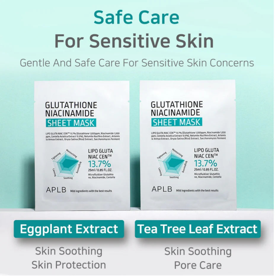 APLB Glutathione Niacinamide Sheet Mask - JINAE