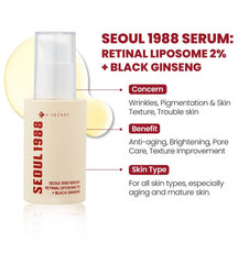 KSECRET SEOUL 1988 Serum: Retinal Liposome 2% + Black Ginseng 30ml