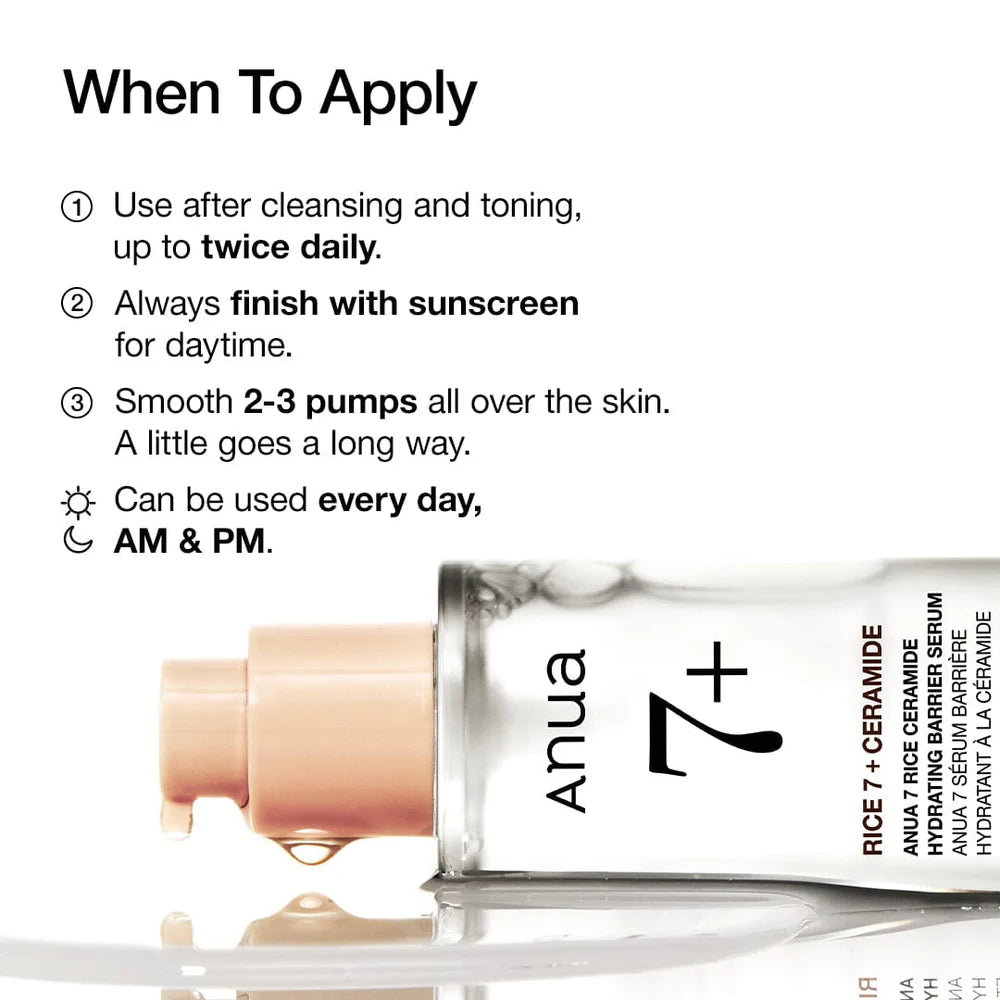 ANUA Rice Ceramide 7 Hydrating Barrier Serum - JINAE
