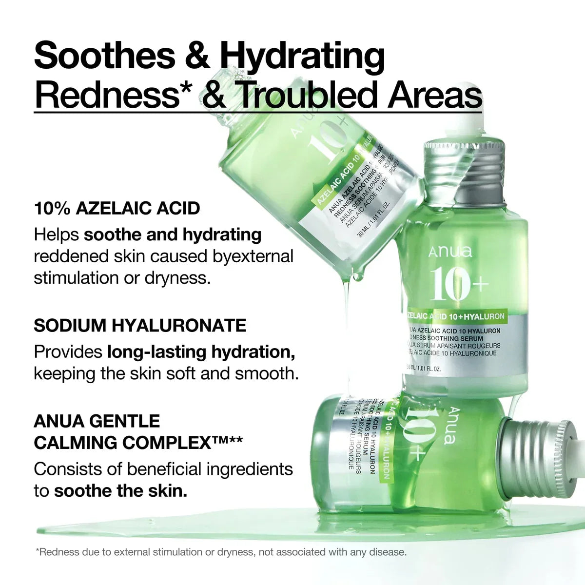 ANUA Azelaic Acid 10 Hyaluron Redness Soothing Serum - JINAE