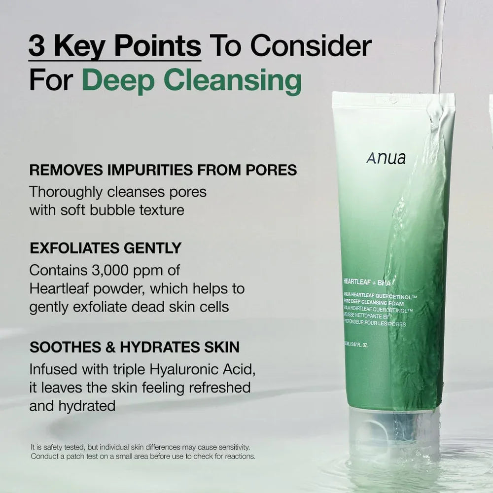 ANUA Heartleaf Quercetinol Pore Deep Cleansing Foam - JINAE