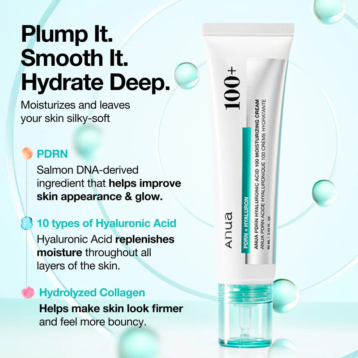 ANUA PDRN Hyaluronic Acid 100 Moisturizing Cream - JINAE