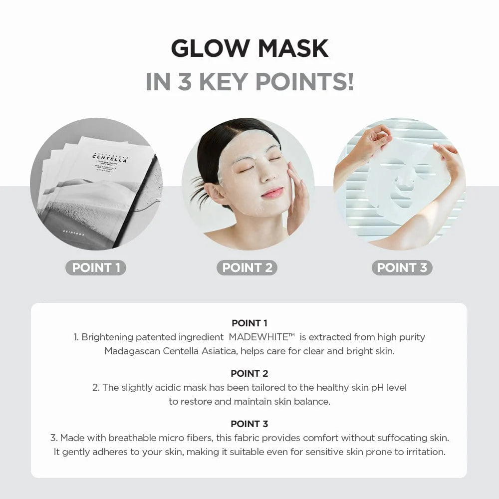 Skin1004 Madagascar Centella Tone Brightening Glow Mask 25ml (1ea) - JINAE